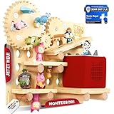 Monti Tonie Regal 1er Set für Tonies + Toniebox [stabiles Montessori Spielzeug] L für 40 Toniefiguren + Box für Mädchen und Jungen [TESTSIEGER] Tonieregal zur Aufbewahrung S