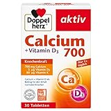 Doppelherz Calcium 700 + Vitamin D3 – Calcium zur Unterstützung des normalen Knochenerhaltes – 30 Tabletten