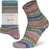 normani 2 Paar Bunt gestrickte Wollsocken im 'Skandinavischen' Style Kuschelig warm für Damen und Herren Farbe Multicolor Größe 35-38