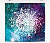 Cindiloo Mandala-Wandteppich Psychedelic Nordlichter Sternenhimmel Peaceful Hippie Wandbehang Wandbehang Cosmic Galaxy Magical Bohemian Spacey Dorm Decor Picknick Überwurf Vorhang (150 x 150 cm)