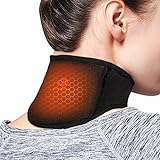 Graphene Times Heizkissen Nacken, Ferninfrarot-Physiotherapie, USB Beheizter Halswickel mit Einstellbarer Temperatur und Halskragen, perfekt für schmerzende Hälse