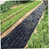 rupusiner 5 Löcher schwarzer Plastikmulch Film für landwirtschaftliche Gemüsefilm Pflanze Plastikfilm Perforiertes PE -Film für Gartenpflanze Mulch Membrane 3x33
