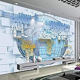 XHXI 3D-Tapete, modernes großes Wandbild, Mode, Heimdekoration, Hd, Mode, Englisch, Land, Brief, Karte, 3D-TV-Hintergrun Wohnzimmer fototapete 3d Tapete effekt Vlies wandbild Schlafzimmer-250cm×170cm