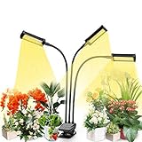LED Pflanzenlampe Vollspektrum, Grow Lampe für Zimmerpflanzen, 144 LEDs Pflanzenlicht mit Timing Funktion, 3 Arten von Modus, 10 Helligkeitsstufen, Schwarz