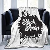 Schwarzes Schaf, 1 Flanelldecke, flauschig, bequem, warm, leicht, weich, Überwurf, Decken, Sofa, Couch, Schlafzimmer