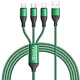 Multi USB Kabel, RAVIAD 3 in 1 Ladekabel Nylon Universal Ladekabel Micro USB Typ C Lightning für Android Samsung Galaxy S21 S20 S10 S9 S8 A5 J5, Huawei P40 P30 Mate, Honor, Oneplus, LG, Kindle, 1.2M