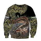 Ccoowee Catfish Fishing 3D Full Printed Mens Zip Jacket Sweatshirt Unisex Zip Hoodie Trainingsanzüge Sweatshirt 5XL