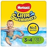 Huggies Little Swimmers Einweg-Schwimmwindeln für Babys und Kinder, Größe 3-4 (7-15 kg), 12 Bade-Windeln, Unisex