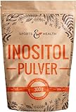 Inositol Pulver - 300g Pulver - Vegan - Frei von Zusatzstoffen - Inosit, Myo-Inositol - Mit Extra Messlöffel - Eigene Produktion