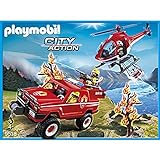PLAYMOBIL 43729241 Feuerwehr-Waldbrandeinsatz Spielfiguren Set, Mehrfarbig