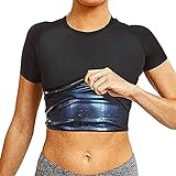MFFACAI Sweat-Shirt für Herren und Damen - Ausziehbares Sauna Tank Top - Kurzarm Sport Gym Kompressionsweste (Color : Women, Size : XL)