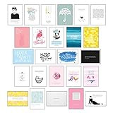 Postkarten Sprüche - Postkarten Set mit 25 hochwertigen versch. liebevollen Motiven und wunderschönen Sprüchen und Zitaten