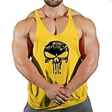 YRLSSH Männer Baumwollgymnastische Tank Tops, Männer Sleeveless Tanktops for Jungen Bodybuilding Kleidung Unterhemd Fitness Stringer Weste (Color : 29, Size : L)