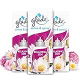 Glade (Brise) Sense & Spray Nachfüller (für Glade Lufterfrischer Gerät), Relaxing Zen Duft, 3er Pack (3x18 ml)
