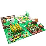 Myste Naturfelder Geflügel Rinderfarmen Bausteine Spielzeug mit Figur und Grundplatte, CustomBaustein kompatibel mit Lego - 380 Stücke