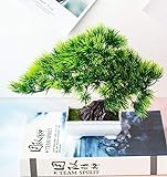 XNERZHOU. Künstliche Grünpflanzen Bonsai Simulation Kunststoff Kleiner Baum Topfpflanzen Topf Ornaments Hausgarten-Desktop-Dekoration (Color : Grün, Size : One Size)