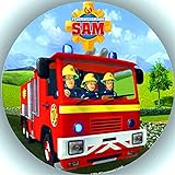 Fondant Tortenaufleger Tortenbild Geburtstag Feuerwehrmann Sam AMA 15