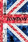 London England Großbritannien Fahne Highlights Sehenswürdigkeiten Ausflug: Notizbuch Reisetagebuch mit 120 linierten Seiten Erinnerungen