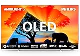 Philips Ambilight 55OLED759 4K OLED Smart TV - 55-Zoll Display mit P5 AI Perfect Picture Ultra HD, Titan OS, Dolby Vision und Dolby Atmos, Funktioniert mit Alexa und Google Sp