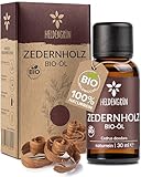 Heldengrün© BIO Zedernholzöl [100% NATURREIN] - Zedernöl Bio aus nachhaltigem Himalaya Zeder - Echter Zedernholz Duft - Ätherische Öle Z