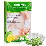 Faffooz 24 Pcs Detox Fußpflaster Natürliche Fusspflaster zur Entgiftung Fußpflegekissen Wird Verwendet, um Giftstoffe aus dem Körper zu Entfernen, Stress Abzubauen und den Schlaf zu Verbessern