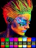 individuall UV Bodypainting Farbset | Schwarzlicht Schminke & Körperfarben | 8 x 20 ml Leuchtfarben von Glow Magic