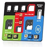 Wicked Chili 8in1 Multi SIM-Card Tool für alle SIM-Karte, mit 3 SIM-Adaptern, Aufbewahrungsfach für 3 Nano und 1 Micro SIM-Karte und SIM-Nadel, Travel Kit im Kreditkartenformat
