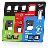 Wicked Chili 8in1 Multi SIM-Card Tool für alle SIM-Karte, mit 3 SIM-Adaptern, Aufbewahrungsfach für 3 Nano und 1 Micro SIM-Karte und SIM-Nadel, Travel Kit im Kreditk
