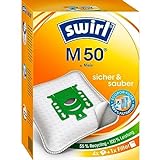 Swirl M 50 MicroPor Plus Staubsaugerbeutel für Miele Staubsauger | Anti-Allergen-Filter | Dauerhaft hohe Saugleistung | 4 Stück inkl. Filter
