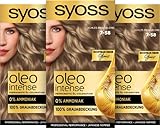 Syoss Oleo Intense Öl-Coloration 7-58 Kühles Beige-Blond Stufe 3 (115 ml), dauerhafte Haarfarbe mit pflegendem Öl, Coloration ohne Ammoniak