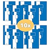 Notizblock / Briefblock A5, kariert, 50 Blatt Bantex Budget, 10 Stück Packung 400116559 blau