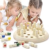 Holz Memory Schach Memory Match Stick Schach hölzernes gedächtnis-Schach Lernspielzeug für 2 3 4 Jahren Kinder Draußen