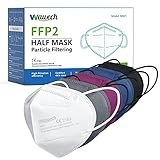 Wawech 30 bunt FFP2 Maske farbig, CE zertifiziert FFP2 Masken Mund und Nasenschutz Einwegmasken,hohe Filteration, einzeln verpackt,bequem, atmungsaktiv