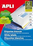 APLI 002019 - Pack 100 weiβe Etiketten für Drucker 48.5X16.9