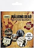 1art1 The Walking Dead, 4 X 25mm & 2 X 32mm Buttons Button Pack (15x10 cm) Inklusive 1x Überraschungs-Sticker