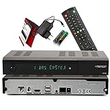 Red Opticum AX Atom 4K UHD digitaler Satellitenreceiver mit PVR Aufnahmefunktion - alphanumerisches Display / HDMI / 2X USB 2.0 / RJ45 LAN-Ethernet Port / Coaxial Audio Out / 12V Netzteil, schwarz