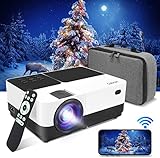 Beamer Native 1080P 7000 Lux Full HD, Mini Beamer Tragbar, Gobran Led Beamer 60000 Stunden LED, Heimkino Projektor Maximale Support 4k, Kompatibel mit USB/HDMI/SD/AV/TV Stick/PC (S4)