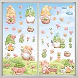 8 Blatt Fensterbilder Frühling Selbstklebend,Klebefolie Anti-Kollision Aufkleber,Schmetterling Fenstersticker,Schmetterling Fenstersticker,fensterbild,Fensterdekoration B