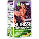 Garnier Nutrisse Pflegende Intensivtönung mit nährenden Fruchtölen, Coloration mit 8 Wochen Halt, Farbsensation Haarfarbe, 5.21 Intensives Violett, 1 Stück