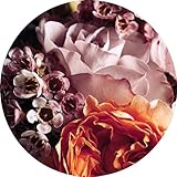Pro-Art Glasbild Baroque Flowers I, rund 50
