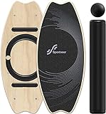 Balance Board Holz, Sportneer Indoorboard Skateboard, Indoor Surfboard Trickboard und Gleichgewichtsboard für Kinder und Erwachsene
