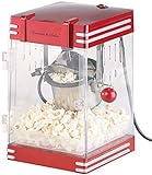 Rosenstein & Söhne Popcornmaker: Mini-Retro-Popcorn-Maschine 'Theater' im 50er-Jahre-Look, 230 Watt (Popcornmaschine für süßes Popcorn, Popcorn-Maschinen Gastro, Zuckerwatte)