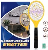 Zenoplige Elektrische Fliegenklatsche,Insektenvernichter mit Herausnehmbaren Batterien Insekten Mörder Frei von Giftstoffen und Gerüchen Ideal für Drinnen und Draußen