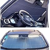 FBARTL Versenkbare Auto Windschutzscheibe Visor Shutter Typ Fenster Sonnenschutz Rollos Windschutzscheibe Sun Shades Anti UV Sonnenblenden