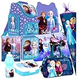 Frozen II 2 EISKÖNIGIN ELSA Anna Olaf 9 Teile Set Schulranzen RANZEN Federmappe Tornister Schultüte 85 cm mit Sticker-von-Kids4shop