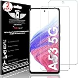 TECHGEAR [2 Pack] Screen Protector fits Samsung Galaxy A53 5G [Screen Angel Edition] [In-Display FingerID Support][Case Friendly] [Bubble Free] [FULL Screen Coverage] HD Clear Flexible TPU Film