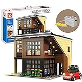 Cafe Restaurant Bausteine Kit, Modular Gebäude, Konstruktionsspielzeug Kompatibel mit Lego Haus (2446+ Teile)