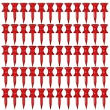 Golf Tees Kunststoff Driver, 120 Stück Rote Golf-Tees aus Kunststoff, Castle Golf-Tees, Langlebig Abstufung Castle Tee, Premium Langlebig Abstufung Castle Tee, 3.1