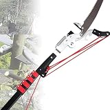 Mixtric Ausziehbare Baumschere, Teleskop-Baumschere, Professionelle Teleskop-Hochentaster, Garten-Astsäge-Astschere, Zum Beschneiden Von Ästen Und Blättern,Schwarz,3.6
