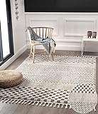 the carpet Vera Handmade-Look, 3D Effekt, Kariertes Muster, Hochflor 30 mm, Super Weicher Wohnzimmer Teppich, 120x170 cm